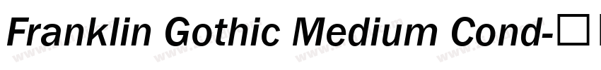 Franklin Gothic Medium Cond字体转换